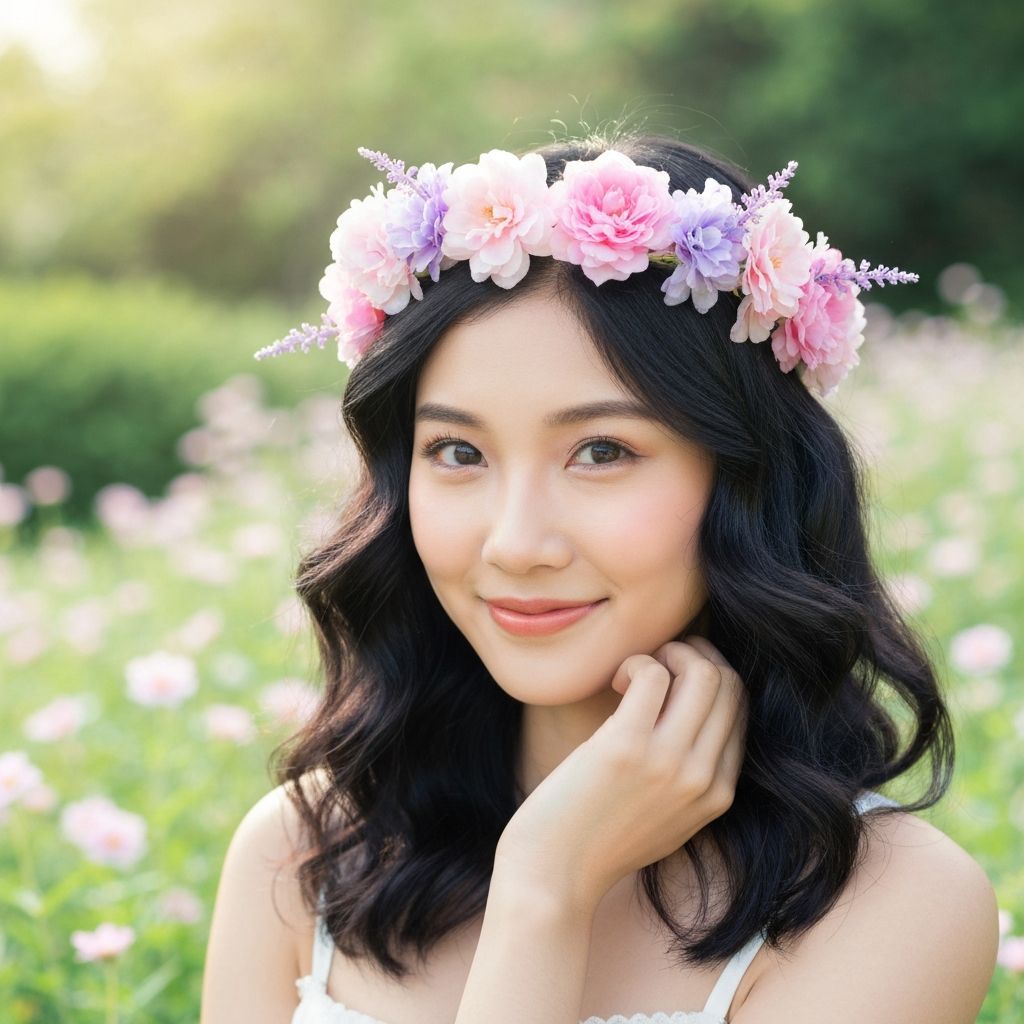 Artistic floral portrait